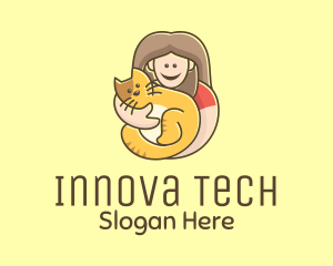 Pet Cat Person logo design