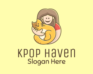 Pet Cat Person logo design