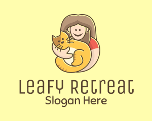 Pet Cat Person logo design