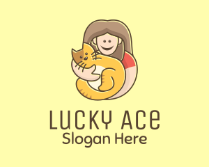 Pet Cat Person logo design