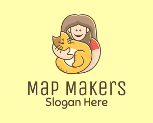 Pet Cat Person logo design