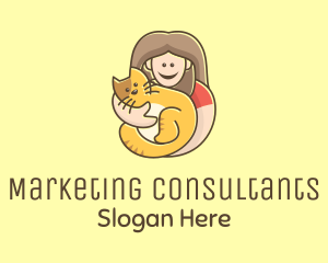 Pet Cat Person logo design