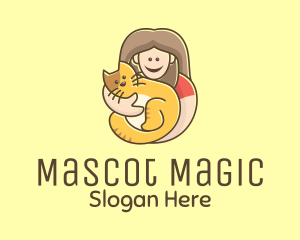 Pet Cat Person logo design