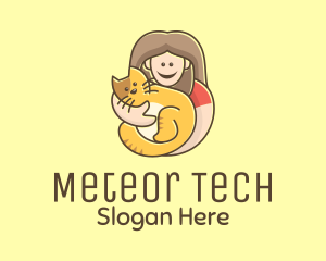 Pet Cat Person logo design