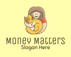 Pet Cat Person logo design