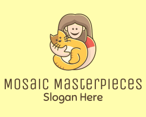 Pet Cat Person logo design