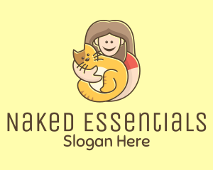 Pet Cat Person logo design