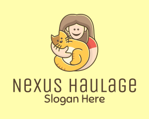 Pet Cat Person logo design