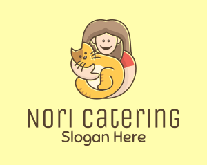 Pet Cat Person logo design