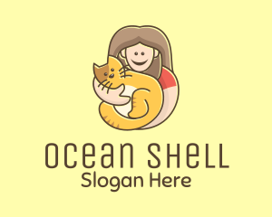 Pet Cat Person logo design