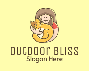 Pet Cat Person logo design