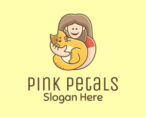 Pet Cat Person logo design