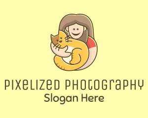 Pet Cat Person logo design