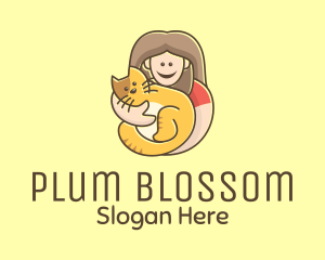 Pet Cat Person logo design