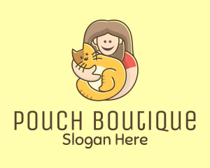 Pet Cat Person logo design