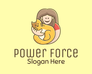 Pet Cat Person logo design