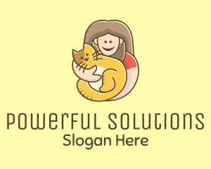 Pet Cat Person logo design