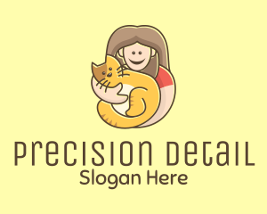 Pet Cat Person logo design