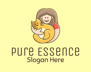 Pet Cat Person logo design