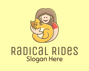 Pet Cat Person logo design