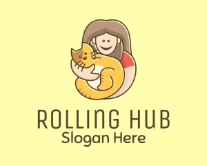 Pet Cat Person logo design