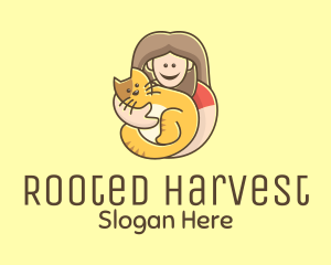 Pet Cat Person logo design