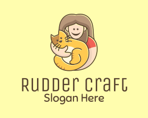 Pet Cat Person logo design