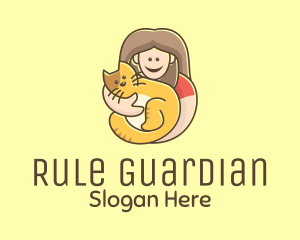 Pet Cat Person logo design