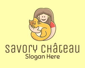 Pet Cat Person logo design