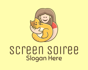 Pet Cat Person logo design