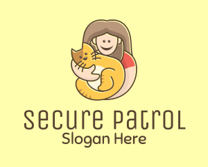 Pet Cat Person logo design