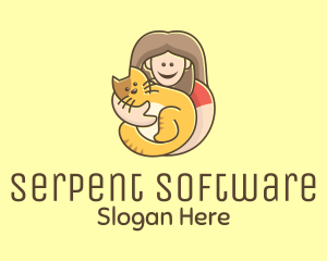 Pet Cat Person logo design