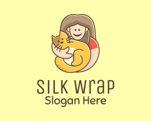 Pet Cat Person logo design