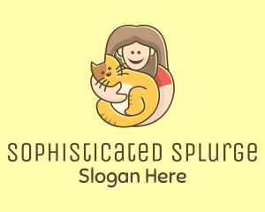 Pet Cat Person logo design