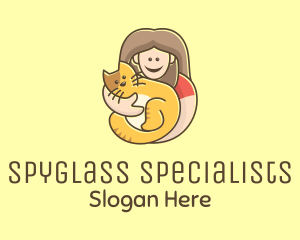 Pet Cat Person logo design