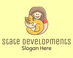 Pet Cat Person logo design