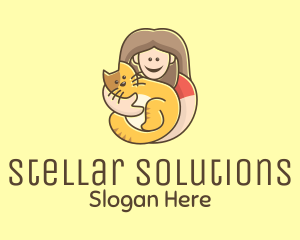 Pet Cat Person logo design