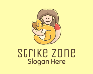 Pet Cat Person logo design