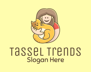 Pet Cat Person logo design