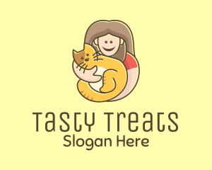 Pet Cat Person logo design