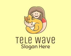 Pet Cat Person logo design