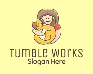 Pet Cat Person logo design