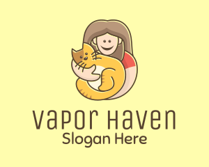 Pet Cat Person logo design