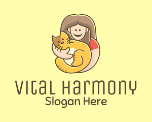 Pet Cat Person logo design