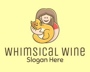 Pet Cat Person logo design