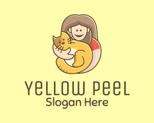 Pet Cat Person logo design