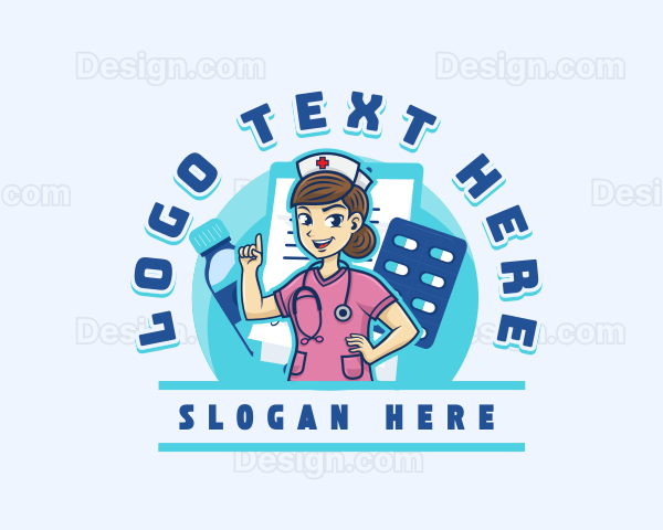 Nurse Hospital Healthcare Logo