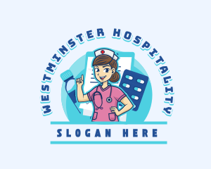 Nurse Hospital Healthcare logo design