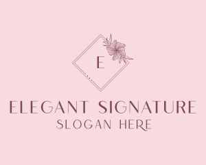 Elegant Floral Boutique logo design