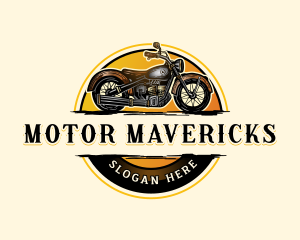 Retro Motorcycle Racing logo design